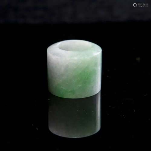 A Chinese Carved Jadeite Ring