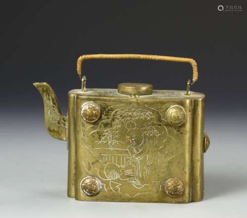 Chinese Brass Teapot