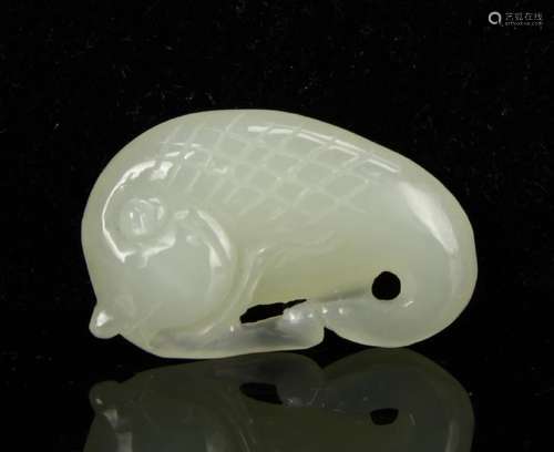 Chinese White Jade Fish Pendent