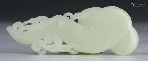 Chinese Antique White Jade Ruyi Pendant