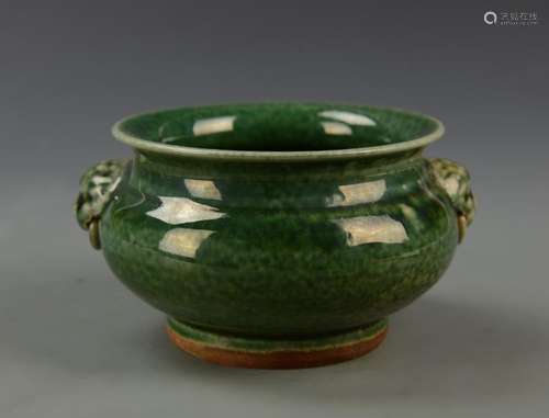 Chinese Green Glazed Censer