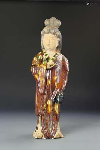 Chinese Sancai Lady Figure