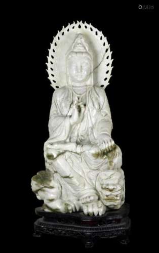 Chinese Jadeite Guanyin Statue