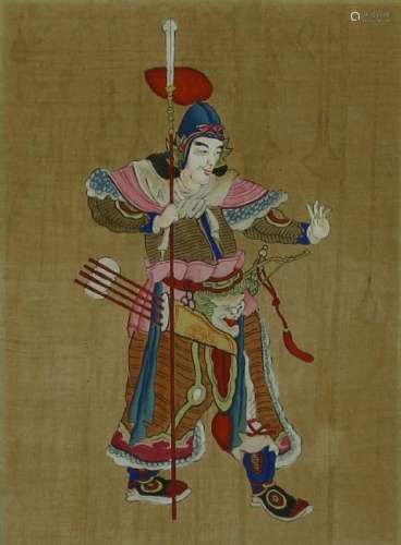 Chinese Antique Warrior Painting