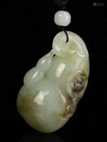 Chinese White Jade Bird and Monkey