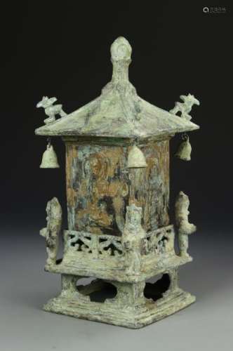 Chinese Antique Bronze Tower