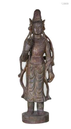 Chinese Wood Guanyin Statue