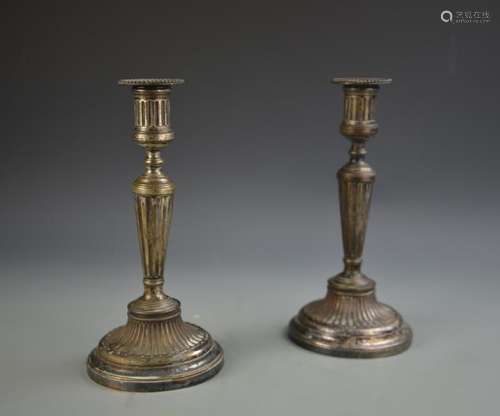 Pair of Silver Plate Candlesticks