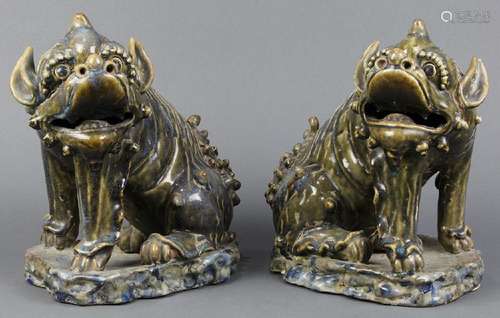 Vitenamese Battrang-style Ceramic Fu-lions