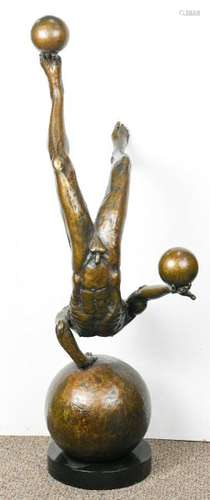 Sculpture, Nude Male Balancing