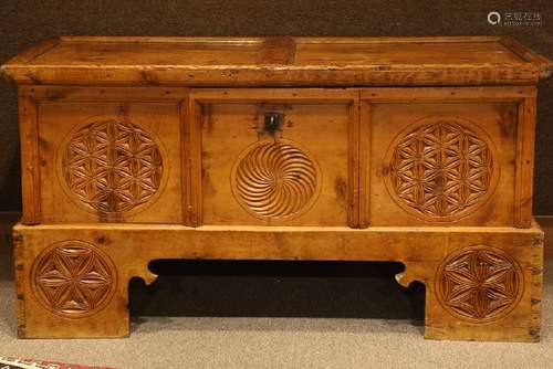 Swedish carved coffer circa 1750