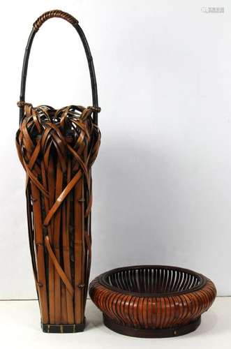 Japanese Bamboo  Ikebana Baskets