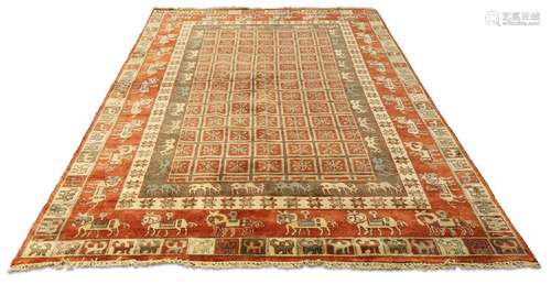 Laristan Village Tribal carpet, 6' x 9'