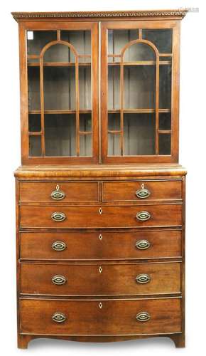 George III step back mahogany butler's secretary