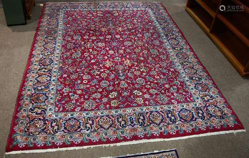 Semi-antique Persian Mashad carpet