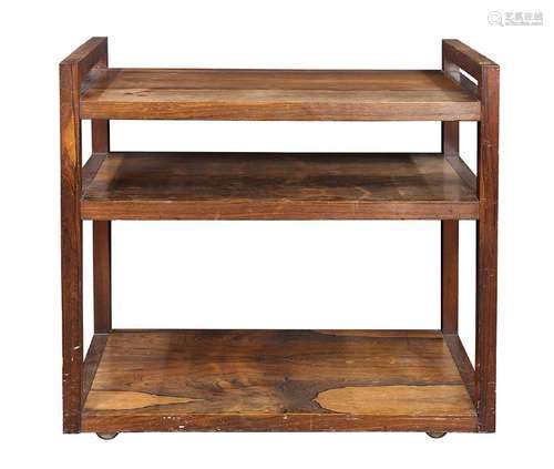 Modern rosewood bar cart