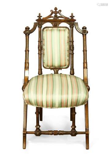 George Hunzinger walnut parlor chair