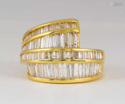 Diamond and 14k yellow gold ring