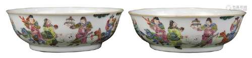 Chinese Porcelain Bowls, Figures