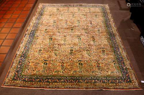 Semi-antique Indo Agra carpet