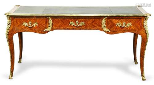 Louis XV kingwood and ormolu mounted bureau plat