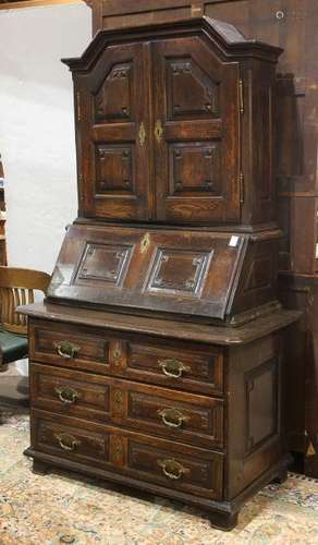 Georgian oak secretary