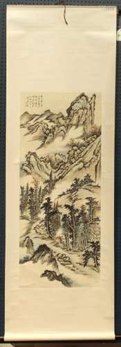 Chinese Scroll, Manner of Xu Bangda, Landscape