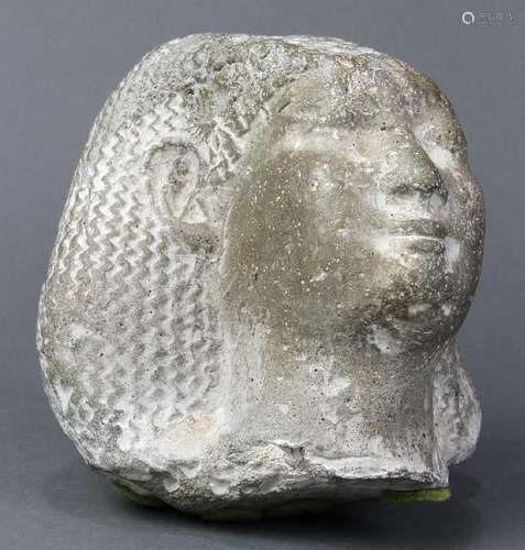 Egyptian stone carved bust of a nobleman