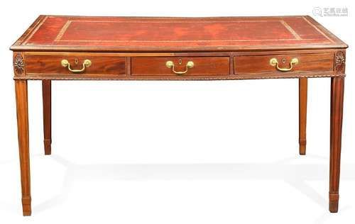 English George III mahogany partner's desk