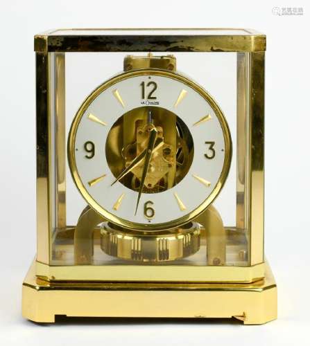 Jaeger Le Coultre Atmos clock in brass with glass