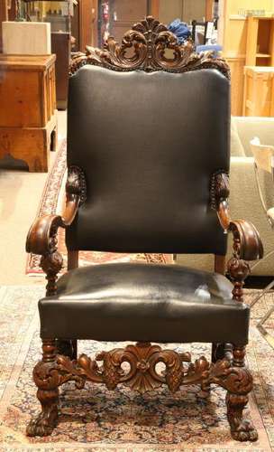 Jacobean style hall chair