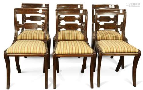 Federal mahogany klismos chairs