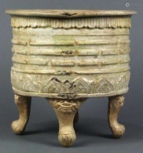 Vietnamese White Glazed Tripod Censer