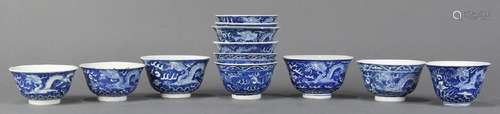 Chinese Blue-and-White Porcelain Cups