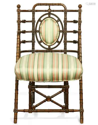 George Hunzinger walnut parlor chair