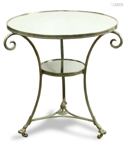 Contemporary mirrored occasional table in the