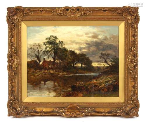 Property of a deceased estate - Benjamin Williams Leader (1831-1923) - 'A RIVERSIDE COTTAGE,