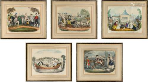 Property of a deceased estate - QUEEN VICTORIA, PRINCE ALBERT AND FAMILY - a set of five lithographs