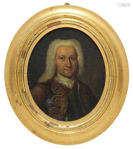 Porträtmaler 18.Jh., Porträt wohl des Marquis de Choiseul als Schulterstück, Mitte 18.Jh., Öl/