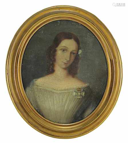 Porträtmaler 19.Jh., Porträt der Caroline von Madroux (geborene Gräfin von Leiningen-Westerburg,