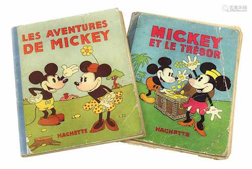 Walt Disney, 2 Hefte Hachette, Paris um 1931, 