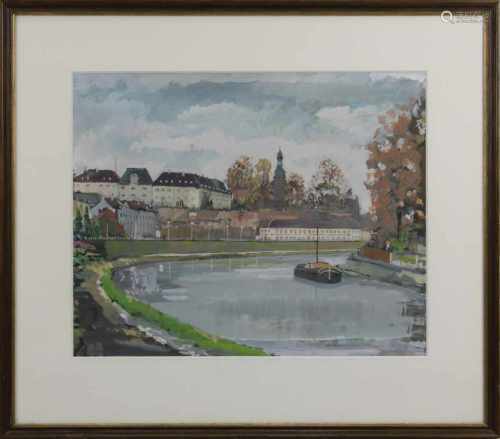 Müller, Hans-Joachim (Saarbrücken St. Johann 1909 - 1994 Saarbrücken), Blick über die Saar auf das