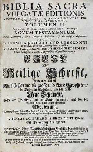 Biblia Sacra latino-germanica, Latein-Deutsche Bibel, Volumen II (Propheten, Makkabäer und NT), Graz