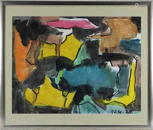 Ullik, Rudolf (Wien 1900 - 1996 Wien), ohne Titel - abstrakte Komposition, Aquarell, rechts unten