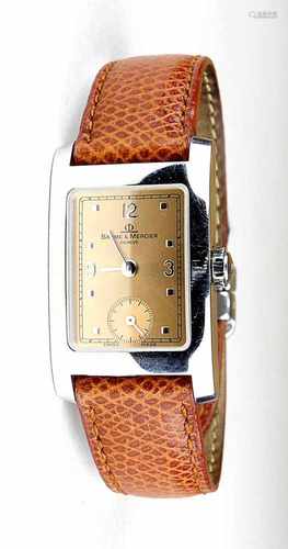 Baume & Mercier Damenuhr Hampton Classic, Genf 1997, Gehäuse Stahl poliert, 3,3cm x 2,1 cm,