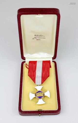 Orden der Krone von Italien, um 1900, wohl Ritterkreuz, Silber vergoldet und emailliert, Durchm. ca.