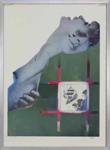 Mara, Pol (Antwerpen 1920-1998 Antwerpen), Komposition mit Frauenköpfen, Farblithographie, am