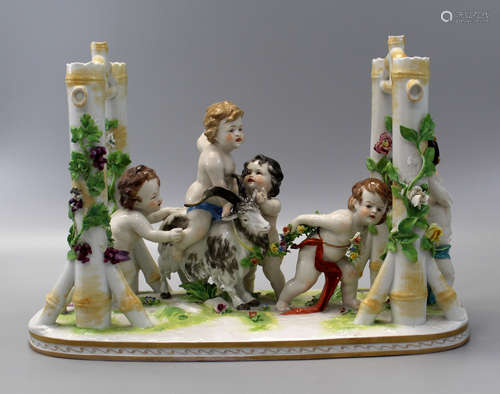 Antique Italian Capodimonte Porcelain Figural with