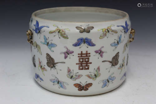 Chinese famille rose porcelain bowl with hundreds