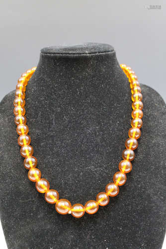 Amber necklace.